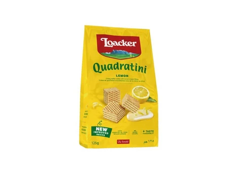 Vafliai Loacker Quadratini Lemon, 125 g x 12