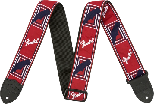 Diržas gitarai Fender Raudonas/Baltas/Mėlynas MONO STRAP