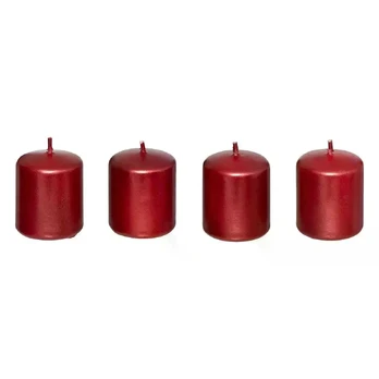 CANDLES SATIN RED 4x40G