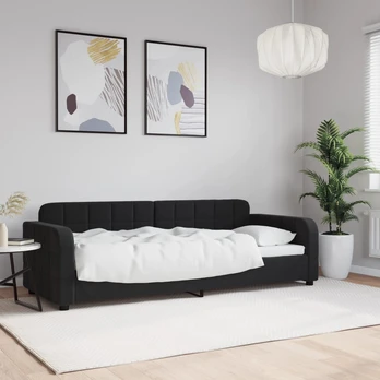 Lova Sofa, juodos spalvos, 80x200cm, aksomas