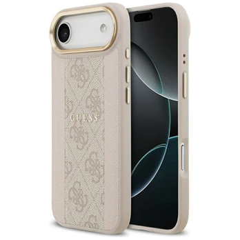 Dėklas Guess 4G Stripe MagSafe do iPhone Air rožinė