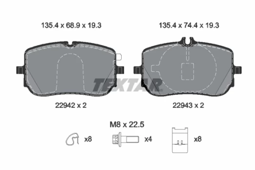TEXTAR 2294201 Brake pad set