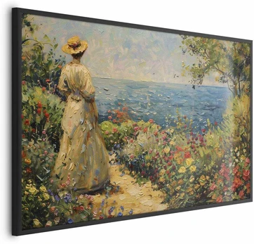 Artgeist Plakatas - Nostalgic impression - a pensive woman contemplating
