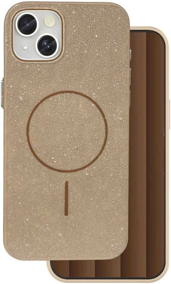 Dėklas Telforceone Glitter Thin Mag case for iPhone 17 Air 6,6' ruda