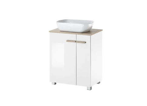 Praustuvo spintelė + praustuvė Imv Solid, 82 cm, baltas blizgus