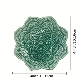 Keraminė lėkštelė, Mėlynas Mandala papuošalų padėklas