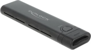Delock Externes USB Type-C Combo Gehäuse für M.2 NVMe PCIe oder SATA SSD -