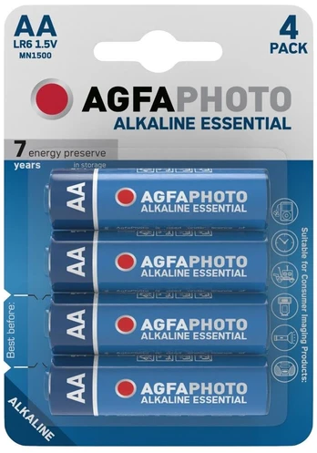 Maitinimo elementai AGFAPHOTO Alkaline Essential Mignon Battery, 4 vnt., AA, LR6
