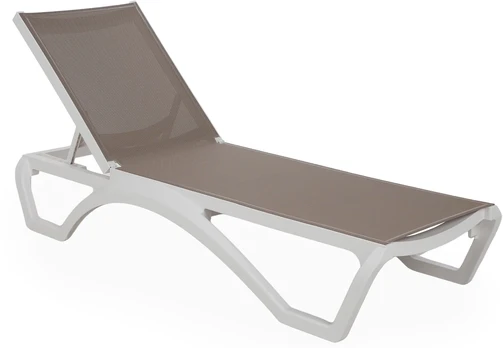 Lauko gultas Monako, Baltas / Taupe