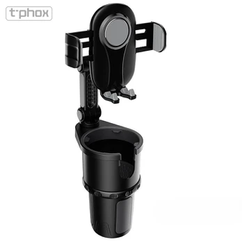 T-PHOX CAR HOLDER TH-07 WITH CUP HOLDER Juodas
