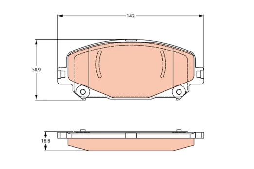 TRW GDB2268 Brake pad set