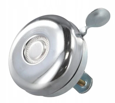 Klasikinis dviračio skambutis, chromuotas, sidabrinis, 52mm