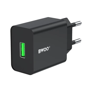 BWOO wall charger CDA249 5V 2,4A USB-A, juodas