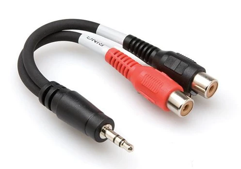 Hosa - Kabelis Breakout TRS 3.5mm - 2 x gniazdo RCA