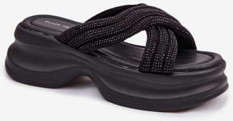 Moteriškos basutės iš audinio 5 cm platforma Step in style