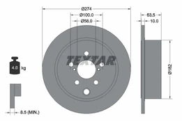 TEXTAR 92262003 Brake Disc