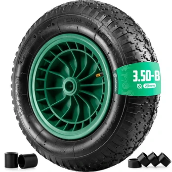 Vežimėlio ratas 3.50-8, 20 mm skylė, su bortu, 4pr