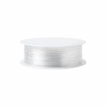 Elastinė virvelė apyrankėms, skaidri, koralinė, 1 vnt.