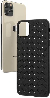 Telefono dėklas Devia Woven Pattern Design Soft, Apple iPhone 11 Pro, juoda kaina