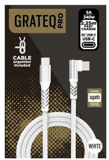Dėklas GRATEQ PRO USB-C - 90 USB-C 240W KAAPELI 2.25M