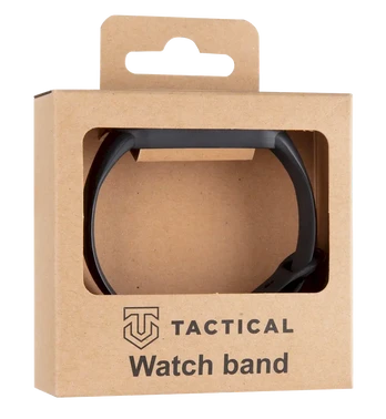 Tactical Išmaniosios apyrankės Xiaomi Mi Band 5/6 silikoninis dirželis, Juodos spalvos