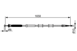 Trosas, stovėjimo stabdys BOSCH 1 987 482 581