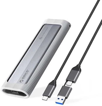 Orico AXM2S-G2-V1 M.2 NVME/NGFF USB-C/USB-A į USB-C 6Gb/s / 10Gb/s Disk Caddy – pilka