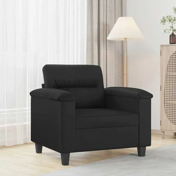 Sofa Krėslas, juodos spalvos, 60cm, dirbtinė oda