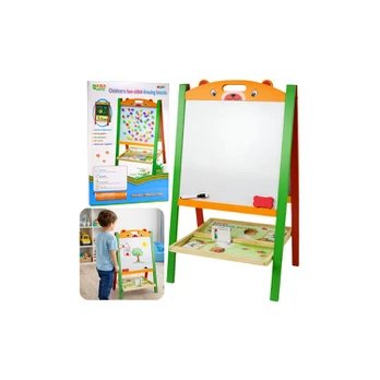 Lean Toys Double-sided Magnetic Educational Chalk Board 2 in 1 Markers Letters Numbers