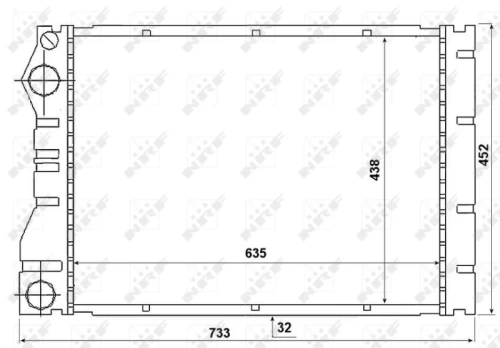 Variklio radiatorius NRF NRF 53975