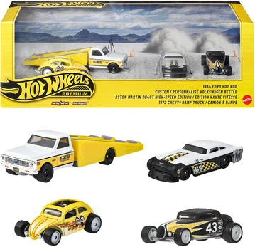 Hot Wheels Premium 4 transporto priemonių rinkinys Mooneyes