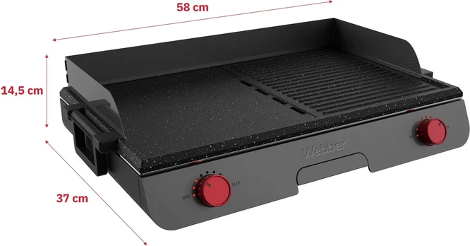 Elektrinis grilius Webber 3000 W 2 zonos temperatūros reguliavimas DT-06 (05DT06)