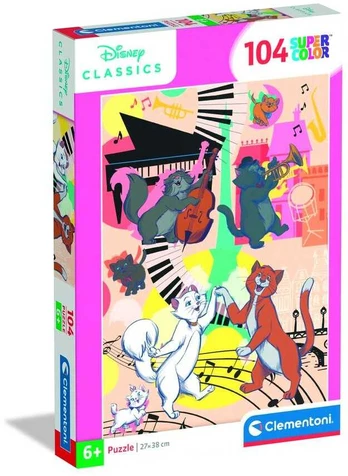 Clementoni CLE puzzle 104 SuperKolor Aristocats 25048