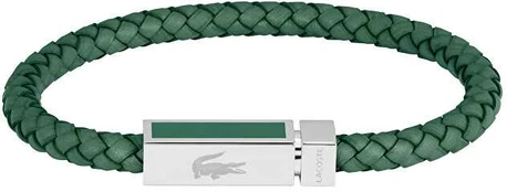 Lacoste Žalias leather bracelet for men Rockel 2040449