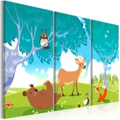 Artgeist Paveikslas - Friendly Animals (3 Parts) kaina