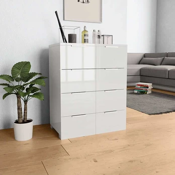 Šoninė spintelė, baltos spalvos, 60x35x80cm, MDP, blizgi