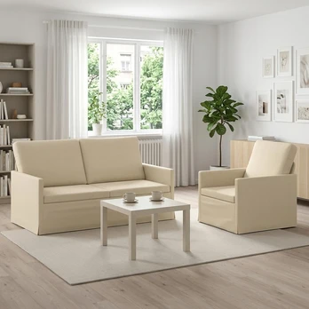 Sofa Sofos komplektas 2 vnt. Kreminė Audinys