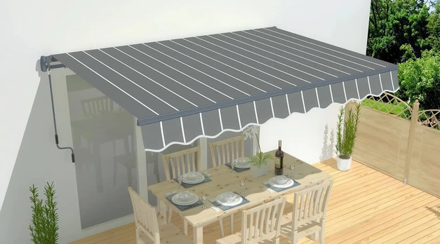 Terasos markizė Classic, 500x300 cm, Grey/White