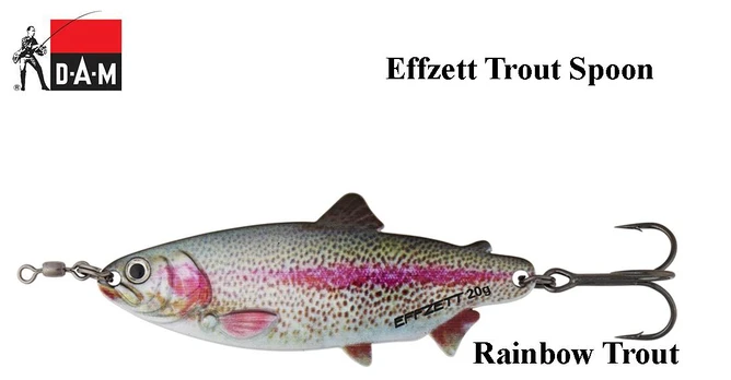 Blizgė DAM Effzett Trout Spoon Sinking Rainbow Trout 25 g