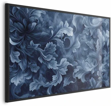 Artgeist Plakatas - Dense, Dark Mėlyna Abstract Ornaments