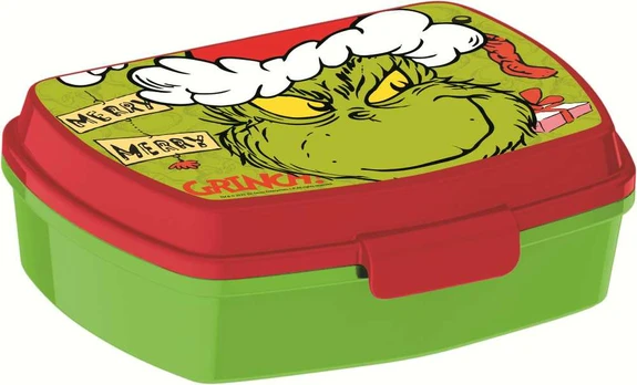 Grinčo kalėdinių išdaigų juokinga plastikinė sumuštinių dėžutė