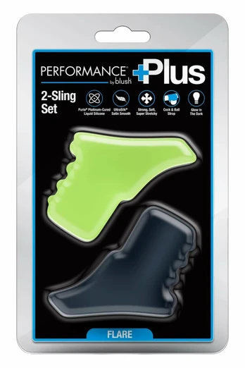 Performance Plus Flare Silicone Dual Support Ring Set Glow-in-the-Dark