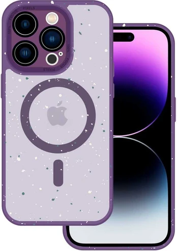 Tel Protect Magnetic Splash Frosted dėklas skirtas Apple iPhone 15 Pro violetinės spalvos
