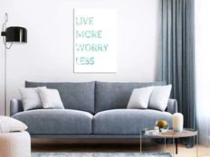 Artgeist Paveikslas - Live More Worry Less (1 Part) Vertical kaina