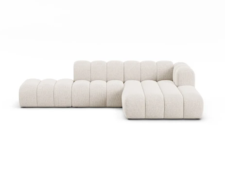 Modular Right Open Corner Sofa, "Lupine", 5 Seats, 299x177x70, Light Beige