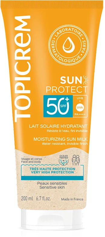 Topicrem SUN PROTECT drėkinamasis saulės pienelis SPF50 200 ml