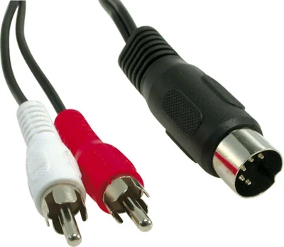 Laidas DIN5 - 2 x RCA, 1.5 m