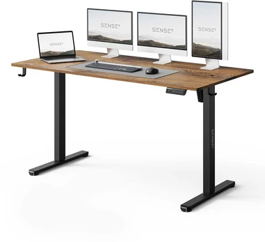 SENSE7 NOJO LIGHT rašomasis stalas, tamsiai rudas, 140 cm x 70 cm