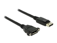 DELOCK Displayport Kabelis DP -> DP St/Bu 1.00m juodas kaina