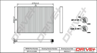 Filtras, salono oras Dr!ve+ DP1110.12.0336